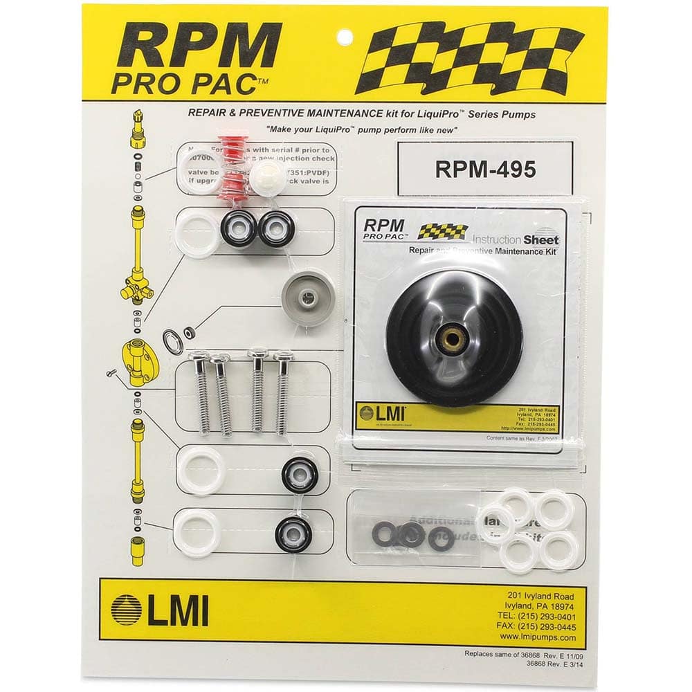 LMI - Metering Pump Accessories Type: Replacement Part For Use With: LMI LIQUIPRO Liquid Ends: 410xx, 419xx - Americas Tooling