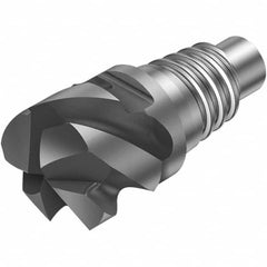 Corner Radius End Mill Head: 3 Flutes E16, Solid Carbide, AlTiN Coated, Series CoroMill 316