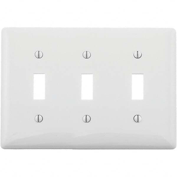 Hubbell Wiring Device-Kellems - Wall Plates Wall Plate Type: Switch Plates Color: White - Americas Tooling