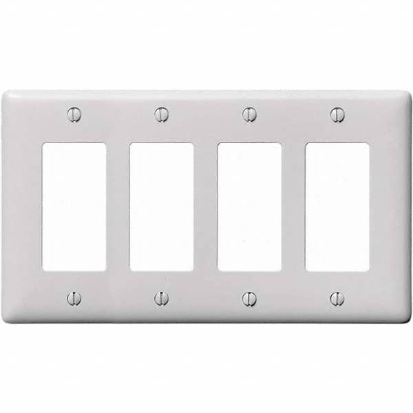 Hubbell Wiring Device-Kellems - Wall Plates Wall Plate Type: Outlet Wall Plates Color: White - Americas Tooling