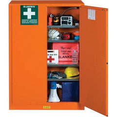 Justrite - Empty First Aid Cabinets & Cases Type: Emergency Preparedness Storage Cabinet Height (Inch): 65 - Americas Tooling