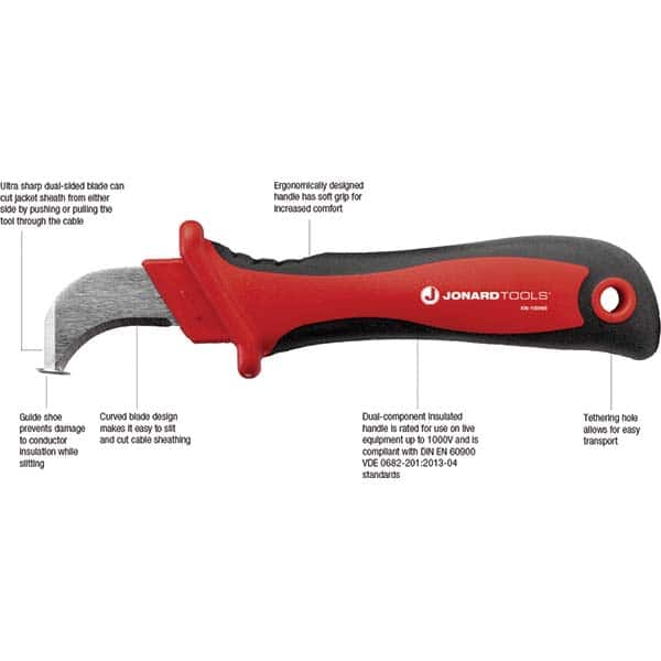 Jonard Tools - Wire & Cable Strippers Type: Cable Cutter Overall Length (Inch): 7.75 - Americas Tooling