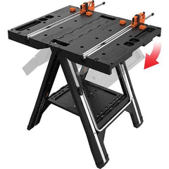 Worx - Stationary Work Benches, Tables Type: Foldup Sawhorse Top Material: Plastic - Americas Tooling