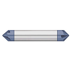 Titan USA - Chamfer Mills; Cutter Head Diameter (Inch): 3/16 ; Included Angle B: 40 ; Included Angle A: 100 ; Chamfer Mill Material: Solid Carbide ; Chamfer Mill Finish/Coating: AlTiN ; Overall Length (Inch): 2-1/2 - Exact Industrial Supply