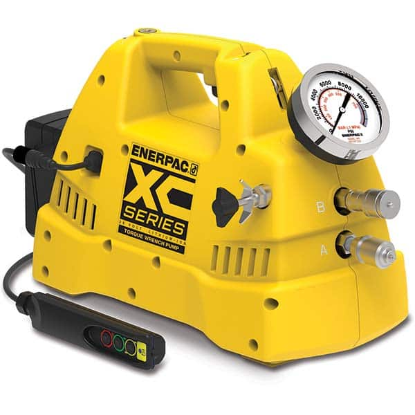 Enerpac - Power Hydraulic Pumps & Jacks; Type: Hydraulic ; Pressure Rating (psi): 5000 ; Oil Capacity: 120 cu. in. - Exact Industrial Supply