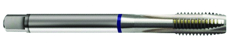 10-32 Dia. - 2B - 3 FL - Cobalt Spiral Point Plug Blue Ring Tap - Bright FORM-B DIN 374 - Americas Tooling