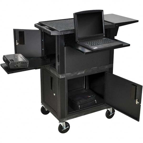 Luxor - Mobile Work Centers Type: Pull-Out Tray Shelf Storage Cabinet Load Capacity (Lb.): 300 - Americas Tooling