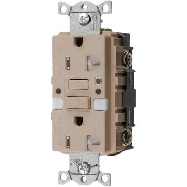 Hubbell Wiring Device-Kellems - GFCI Receptacles Grade: Commercial Color: Almond - Americas Tooling