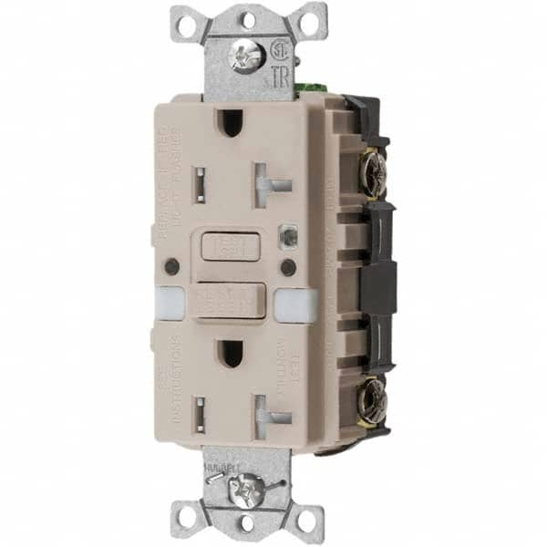 Hubbell Wiring Device-Kellems - GFCI Receptacles Grade: Commercial Color: Light Almond - Americas Tooling