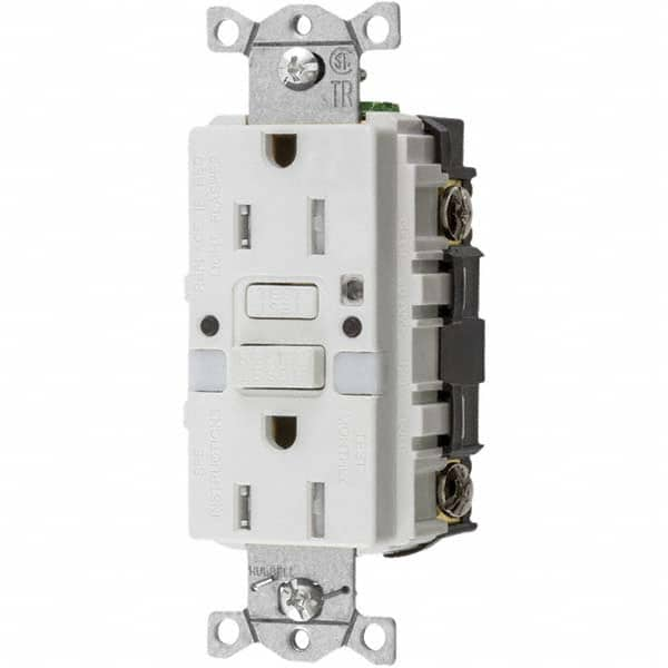 Hubbell Wiring Device-Kellems - GFCI Receptacles Grade: Commercial Color: White - Americas Tooling