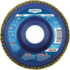 Osborn - 4-1/2" 60 Grit 5/8-11 Center Hole Type 27 Zirconia Alumina Flap Disc - Americas Tooling