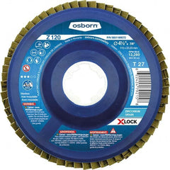 Osborn - 5" 120 Grit 5/8-11 Center Hole Type 27 Zirconia Alumina Flap Disc - Americas Tooling