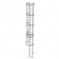 TRI-ARC - Rolling & Wall Mounted Ladders & Platforms Type: Fixed Ladder Style: Safety Cage - Americas Tooling