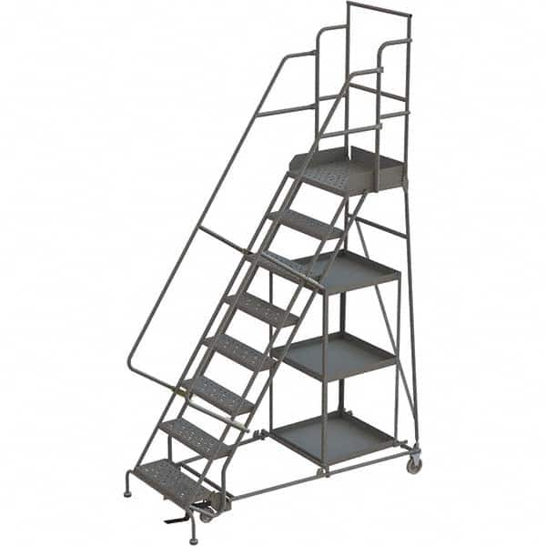 TRI-ARC - Rolling & Wall Mounted Ladders & Platforms Type: Stock-Picking Ladder Style: Rolling Safety Stock Picking Ladder - Americas Tooling