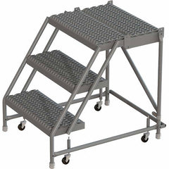 TRI-ARC - Rolling & Wall Mounted Ladders & Platforms Type: Rolling Warehouse Ladder Style: Rolling Platform Ladder - Americas Tooling