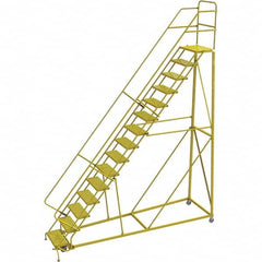 TRI-ARC - Rolling & Wall Mounted Ladders & Platforms Type: Stairway Slope Ladder Style: Forward Descent 50 Degree Incline - Americas Tooling