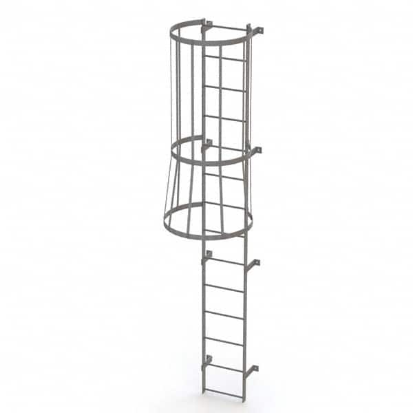 TRI-ARC - Rolling & Wall Mounted Ladders & Platforms Type: Fixed Ladder Style: Safety Cage - Americas Tooling