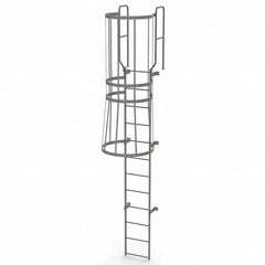 TRI-ARC - Rolling & Wall Mounted Ladders & Platforms Type: Fixed Ladder Style: Safety Cage - Americas Tooling