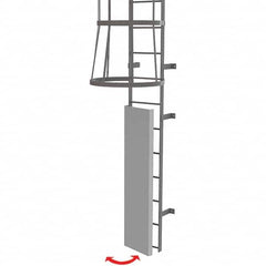 TRI-ARC - Ladder Accessories Type: Door For Use With: Tri-Arc Fixed Gray Steel Ladders - Americas Tooling