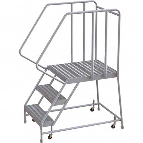 TRI-ARC - Rolling & Wall Mounted Ladders & Platforms Type: Rolling Warehouse Ladder Style: Rolling Safety Ladder - Americas Tooling