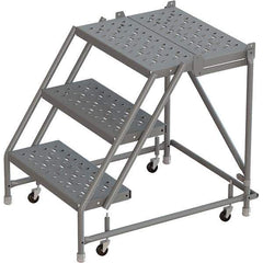 TRI-ARC - Rolling & Wall Mounted Ladders & Platforms Type: Rolling Warehouse Ladder Style: Rolling Platform Ladder - Americas Tooling