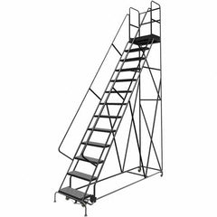 TRI-ARC - Rolling & Wall Mounted Ladders & Platforms Type: Rolling Warehouse Ladder Style: Rolling Platform Ladder - Americas Tooling