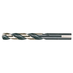 9/32 RHS / RHC HSS 135 Degree Split Point Heavy Duty Jobber Length Drill - Black & Gold - Exact Industrial Supply