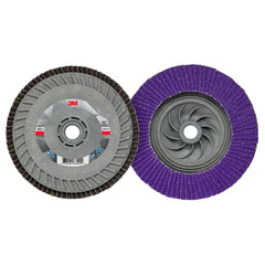 3M - Flap Discs; Abrasive Type: Coated ; Flap Disc Type: Type 29 ; Disc Diameter (Inch): 5 ; Abrasive Material: Ceramic ; Grit: 60 ; Attaching System: Threaded Hole - Exact Industrial Supply