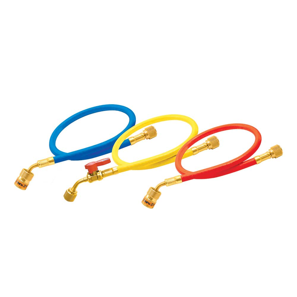 Made in USA - High Temperature & High Pressure Hose; Inside Diameter (Inch): 1/4 ; Outside Diameter (Decimal Inch): 0.4250 ; Material: Brass; Rubber; Nylon ; Maximum Pressure (psi): 800.00 ; Minimum Temperature (F): -40.000 ; Maximum Temperature (F): 200 - Exact Industrial Supply