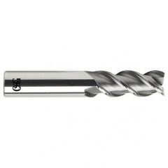 1/2 Dia. x 3 Overall Length 3-Flute .030 C/R Solid Carbide SE End Mill-Round Shank-Center Cutting-Uncoated - Americas Tooling