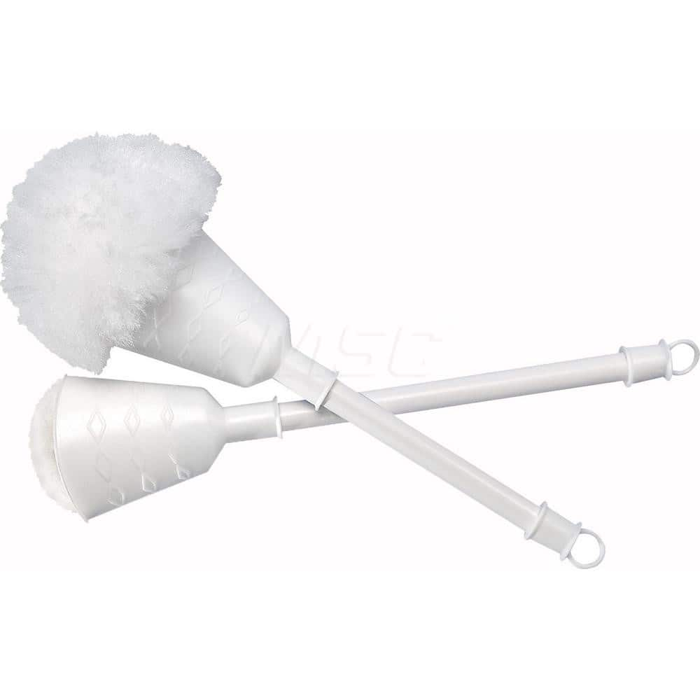 Toilet Bowl Brushes & Accessories; Type: Cone Bowl Mop; Bristle Material: Fiber; Overall Length (Inch): 12; Handle Material: Plastic; Color: White; Handle Style: Straight; Handle Length (Inch): 10; Diameter (Inch): 2