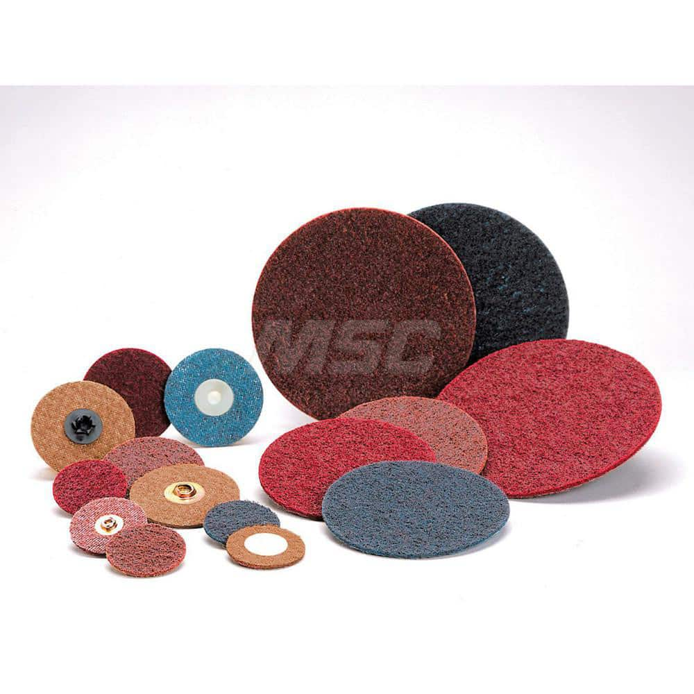 Quick-Change Disc: 3″ Disc Dia, Aluminum Oxide, Non-Woven Blue, Cloth Backed, 18,000 RPM