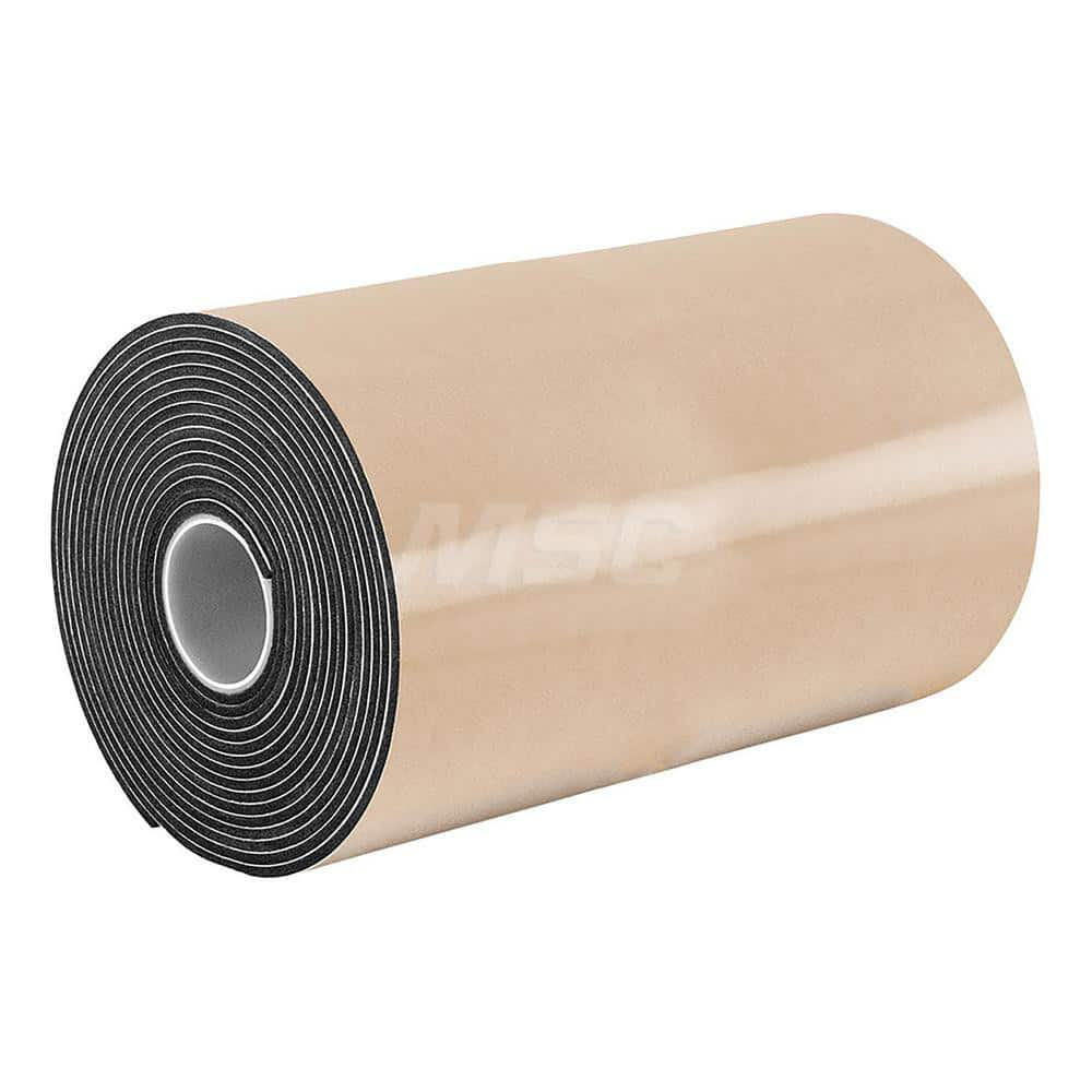 Black Double-Sided Polyethylene Foam Tape: 1″ Wide, 5 yd Long, 62 mil Thick, Acrylic Adhesive