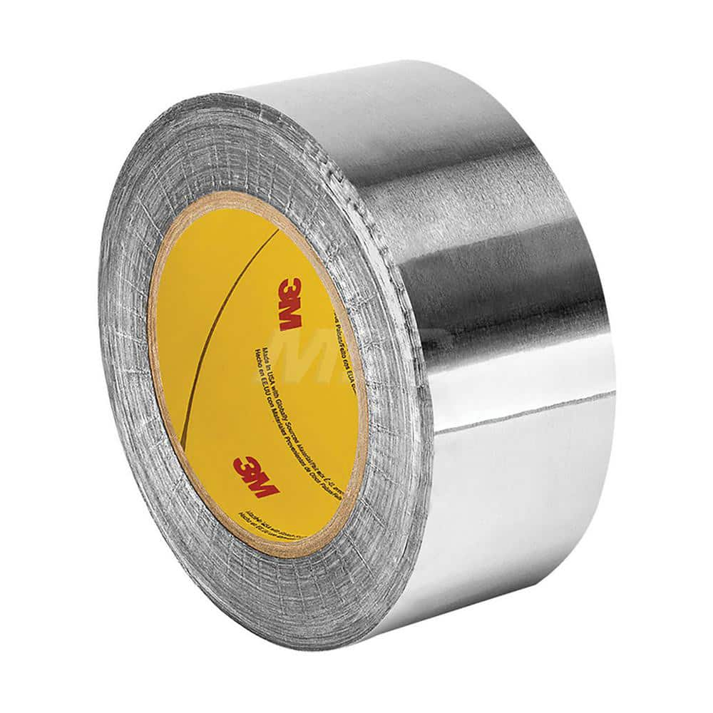 Duct Tape: 5″ Wide, 7.2 mil Thick, Aluminum Foil Acrylic Adhesive, 59 lb/in Tensile Strength