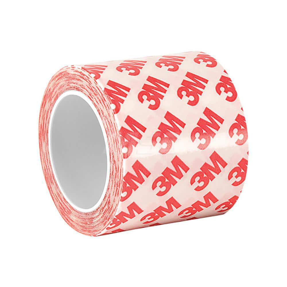 Clear Double-Sided Polyester Film Tape: 2″ Wide, 5 yd Long, 8.3 mil Thick, Acrylic Adhesive