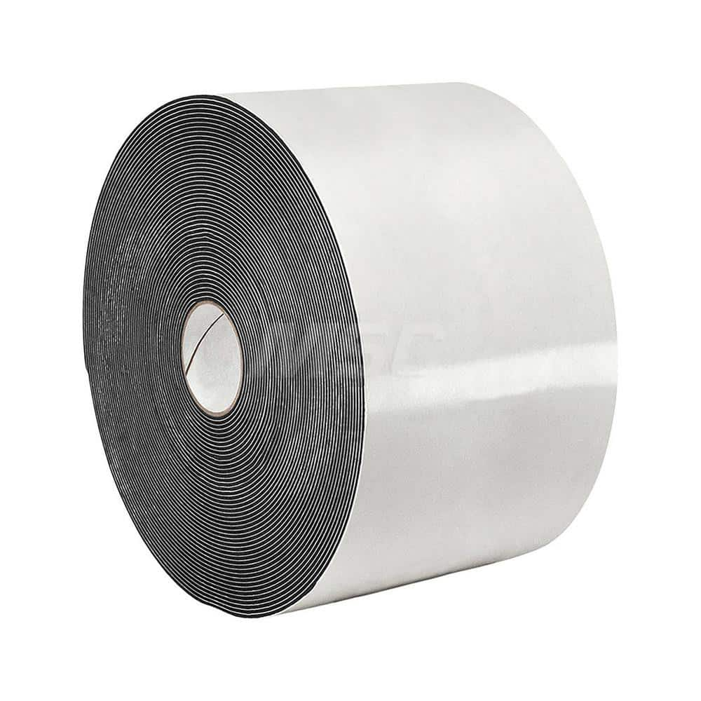 Black Double-Sided Polyethylene Foam Tape: 12″ Wide, 5 yd Long, 31 mil Thick, Rubber Adhesive