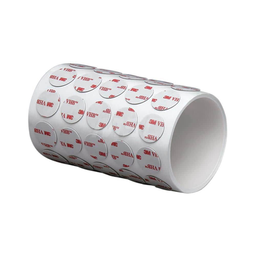 White Double-Sided Foam Tape: 2″ Wide, 2 yd Long, 25 mil Thick, Acrylic Adhesive