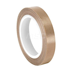 Glass Cloth Tape; Width (Inch): 1; Material Type: Fiberglass; PTFE; Color: Brown; Adhesive Material: Silicone; Length (yd): 5.00; Thickness (mil): 11.7000; Minimum Operating Temperature (F): -100.000; Maximum Operating Temperature (F): 500.000