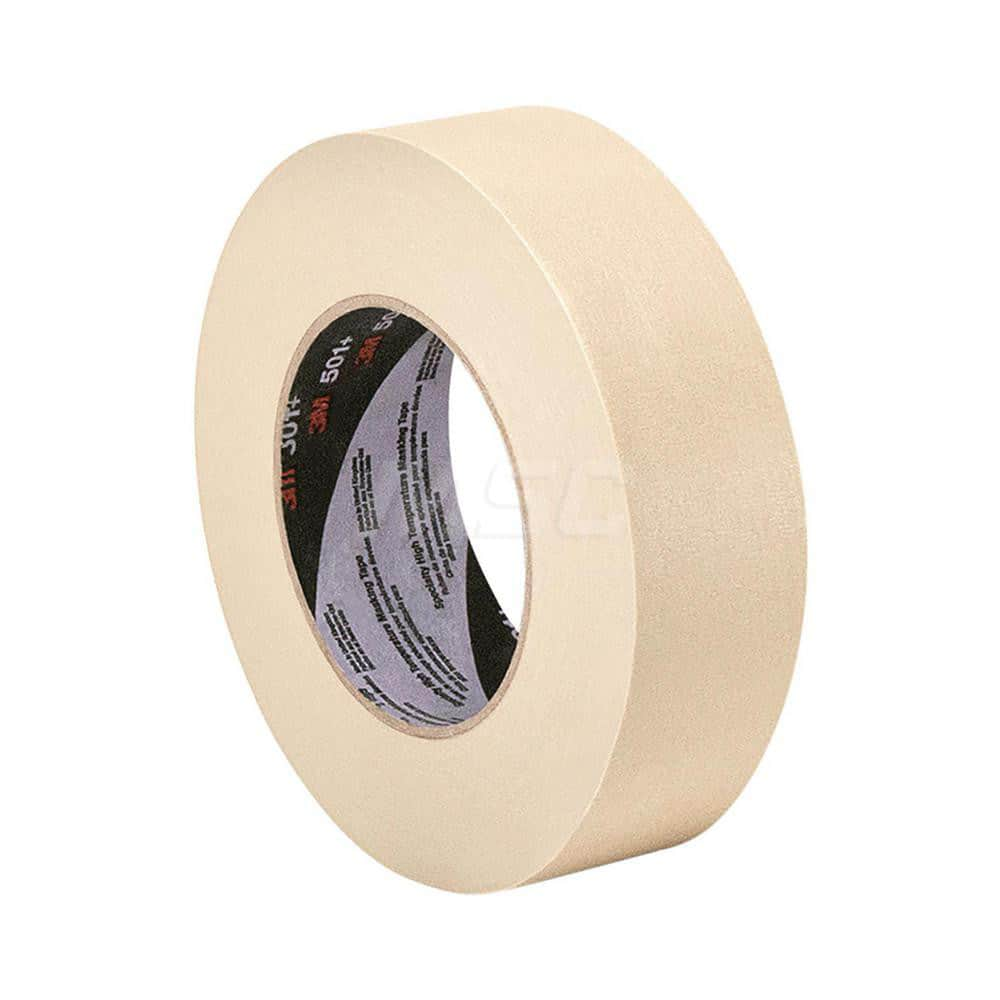 High Temperature Masking Tape: 3″ Wide, 60 yd Long, 6.3 mil Thick, Tan Crepe Paper, Rubber Adhesive, 28 lb/in Tensile Strength