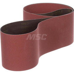 Abrasive Belt: 8″ Width, 98″ OAL, 80+ Grit, Ceramic Coated