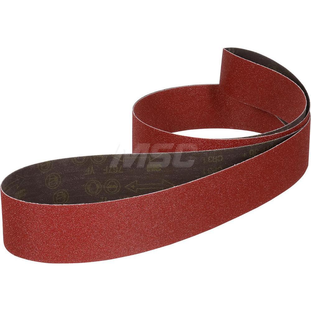 Abrasive Belt: 2″ Width, 72″ OAL, 80+ Grit, Ceramic Coated