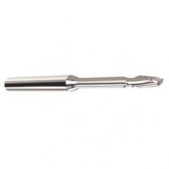 3mm Dia. - 3mm LOC - 57mm OAL - .15mm C/R  2 FL Carbide End Mill with 30mm Reach - Uncoated - Americas Tooling