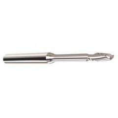 .075 Dia. - .113 LOC - 2" OAL - .010 C/R  2 FL Carbide End Mill with 1/4 Reach - Uncoated - Americas Tooling