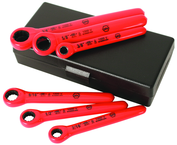 Insulated 6 Piece Inch Ratchet Wrench Set 3/8; 7/16; 1/2; 9/16; 5/8; 3/4 in Storage Case - Americas Tooling