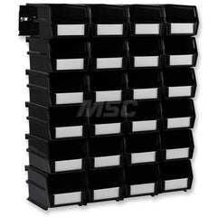 Plastic Hang, Stack & Nest Bin: Black 12 lb Capacity