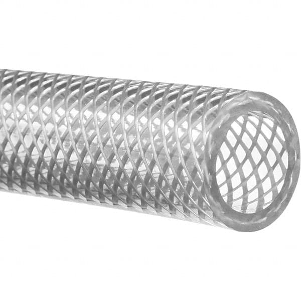 Value Collection - 1" ID x 1-1/4" OD, 10' Long, PVC Reinforced (FDA) Tube - Clear, 120 Max psi, -50 to 150°F - Americas Tooling