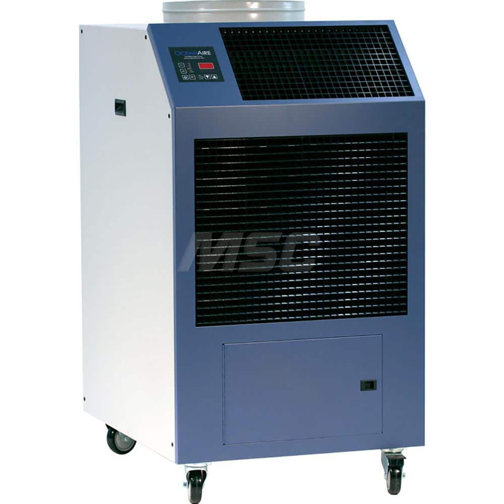 Portable Air Conditioner: 36,000 BTU, 208 & 230V, 30A 27-1/2″ Wide, 35″ Deep, 50-1/4″ High, 6-30P Plug