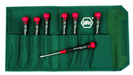 7 Piece - 1/16 - 5/32" - Pico Finish Precision Ball End Hex Inch Screwdriver Set in Canvas Pouch - Americas Tooling