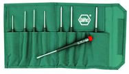 8 Piece - .050 - 5/32" - Precision Ball End Hex Inch Screwdriver Set in Canvas Pouch - Americas Tooling