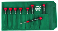 8 Piece - T1; T2; T3; T4; T5; T6; T7; T8 x 40mm - PicoFinish Precision Torx Screwdriver Set in Canvas Pouch - Americas Tooling